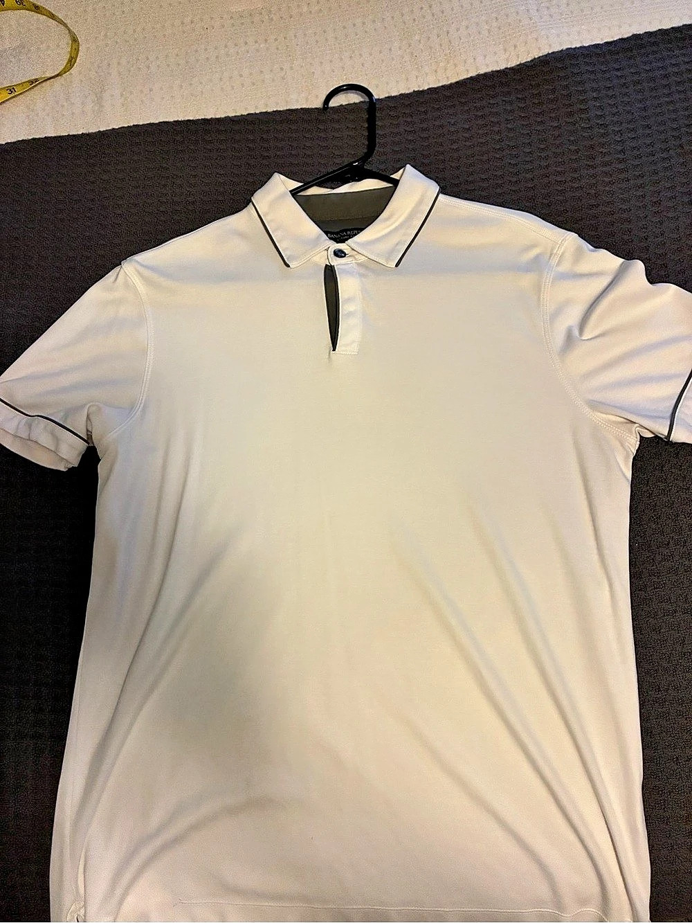 Banana Republic Men's Polo Shirt White Size Large